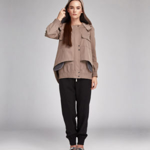 Oversized Cotton-Blend Shell Bomber Jacket