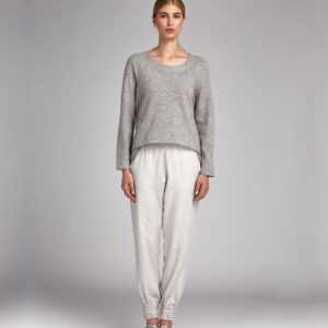 Cotton-Jersey and Tiered Pleated Poplin T-shirt