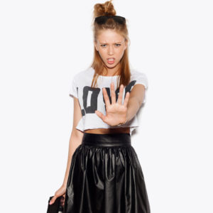 The Short Cheeky Rascals Love Tee In Black & White